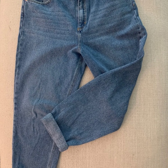 French Connection Size 8 90's Style Gaucho Style Jeans Vintage Blue Wash NWT MOM - Picture 3 of 6